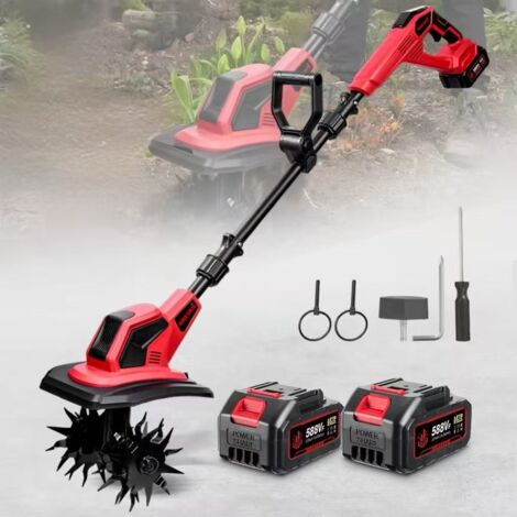 Motoculteur électrique sans fil 4000 W 36000 tr/min, motoculteur électrique, motoculteur de jardin, compatible avec les batteries Makita 18 V.
