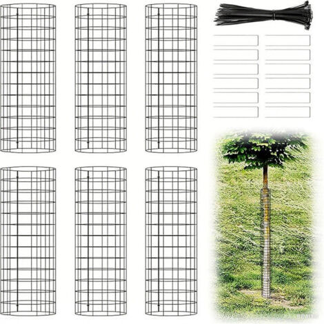 Fuleadture Protection de tronc d'arbre 6 pièces, protections de tronc d'arbre améliorées, protection de tronc d'arbre en fer facile à installer (1/5)