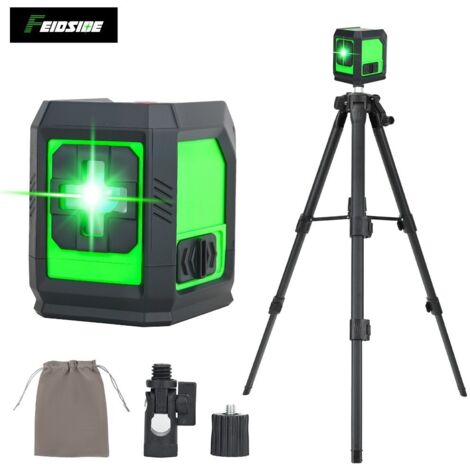Niveau laser à croix à 2 lignes, outil de nivellement à lumière verte, adapté pour accrocher des tableaux, des décorations, etc. (1/5)