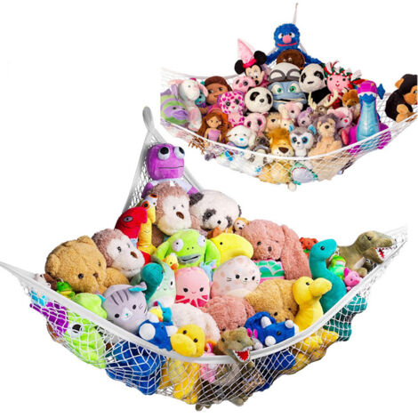 Filet de hamac 2 pièces pour animaux en peluche, hamac d'angle, décoration de chambre, organisateur mignon pour animaux en peluche, décoration murale (1/5)