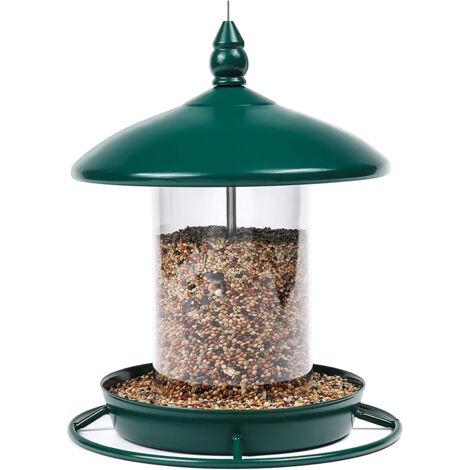 1Mangeoire oiseaux sauvages anti-mastication en métal, suspendue pour jardin, distributeur de graines pour colibris et mésanges (1/5)