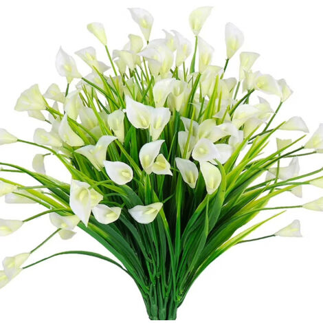 Fleurs en Plastique Réalistes Résistantes aux UV - Pour Décoration Intérieur/Extérieur, Mariages et Tombes Ne Fânent Pas (1/3)