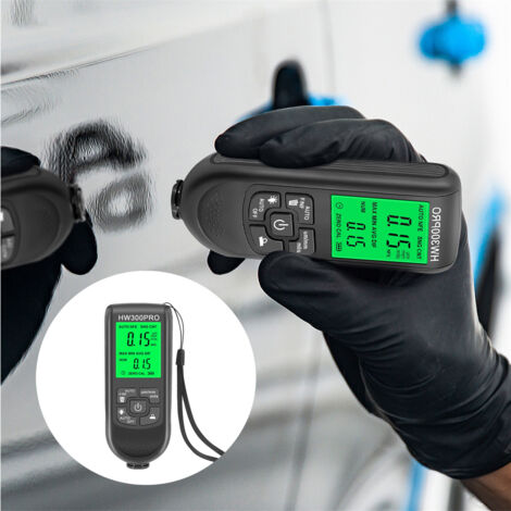 Fuleadture HW-300PRO-Jauge d'épaisseur de peinture, mesureur de revêtement manuel,testeur d'épaisseur de 0à2000µm,outil automobile(Piles non incluses) (1/5)