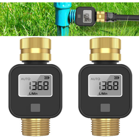 2 Minuteur d'irrigation intelligent,débitmètre d'eau,adapté au remplissage des réservoirs d'eau des camping-cars et à l'arrosage des tuyaux d'arrosage (1/5)