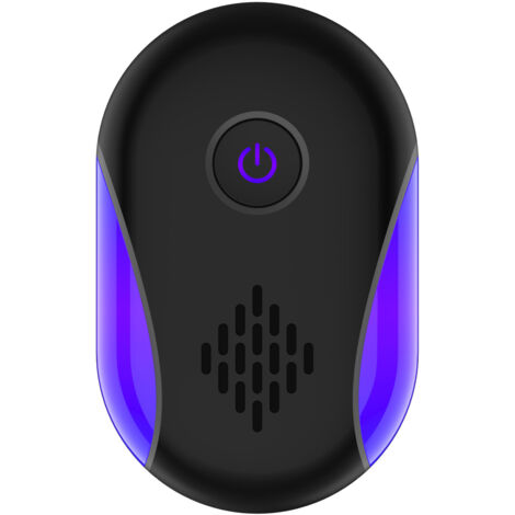 Lot de 2 répulsifs à ultrasons pour souris, anti-moustiques, anti-animaux, adaptés à la chambre et au salon, norme européenne, noir (1/5)