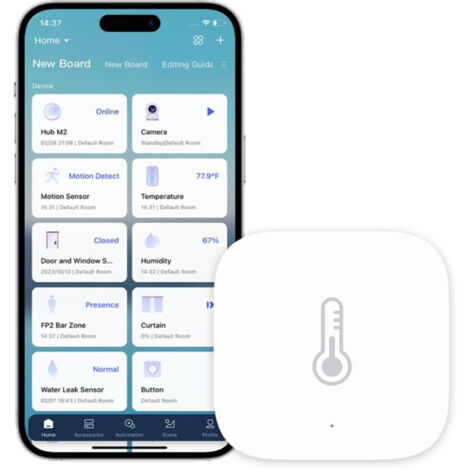 1 capteur de température et d'humidité, nécessite Zigbee, pour la surveillance à distance et la domotique, compatible avec Apple HomeKit et Alexa (1/5)