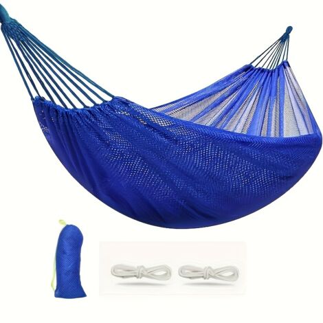 Hamac en soie glacée 190 x 130 cm, balançoire d'extérieur, chaise suspendue paresseuse, charge 250 kg, avec sac de rangement, adapté au camping (1/5)