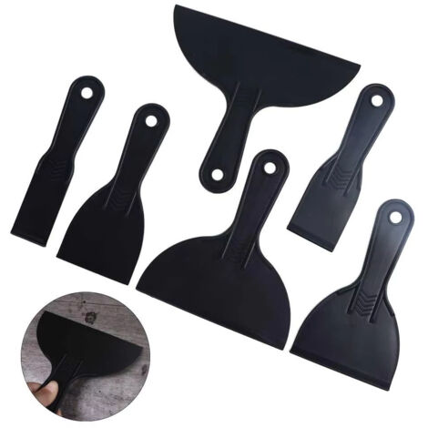 Grattoirs en plastique durables, couteau à mastic mural pour enlever le papier peint, plâtrer, grattage à la pelle 12 pièces (1/5)
