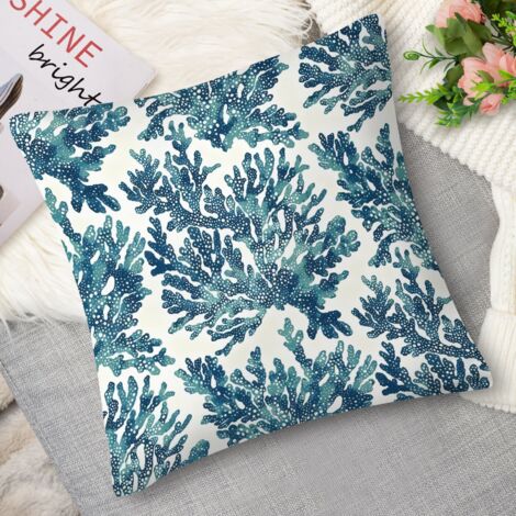 Housse de coussin imprimé baleine vintage, 45x45 cm