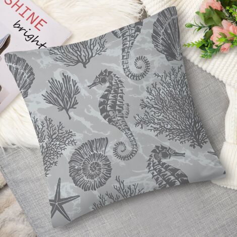 Housse de coussin poissons tropicaux rétro (1/5)