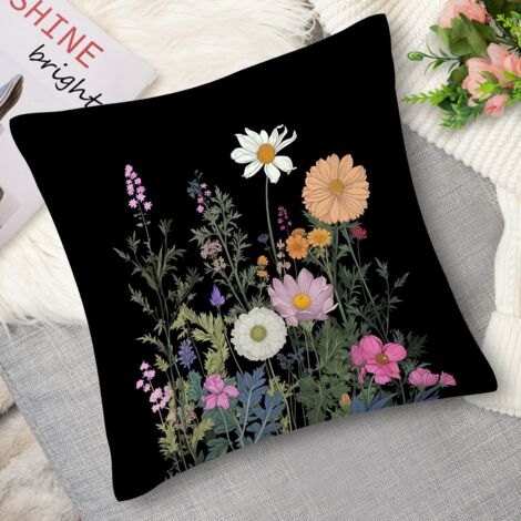 Housse de Coussin with fleurs et feuilles, nature (1/5)