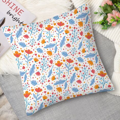 Housse de coussin fleurs mauves, délicat (1/5)