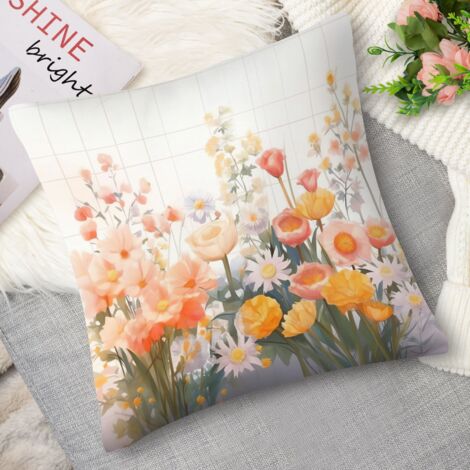 Housse de coussin prairie fleurie (1/5)