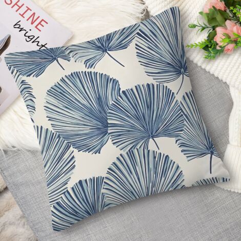 Housse de coussin algue vintage, marine (1/5)