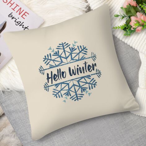 Housse de Coussin with flocons et gnome rigolo (1/5)