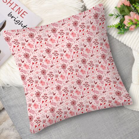 Housse de Coussin décoratif fleurs pointillisme (1/5)