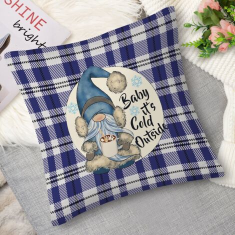 Housse de Coussin with flocons argentés, gnome (1/5)
