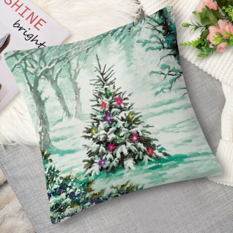 Housse de coussin luge et bonhomme (1/5)