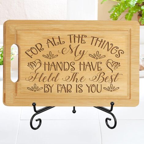Planche bambou inscription libre – Cadeau personnalisé pour couple (1/5)