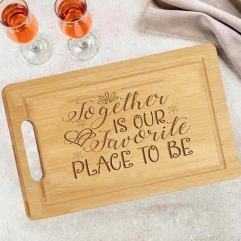 Planche bambou texte personnalisé – Idée cadeau original pour mariage (1/5)