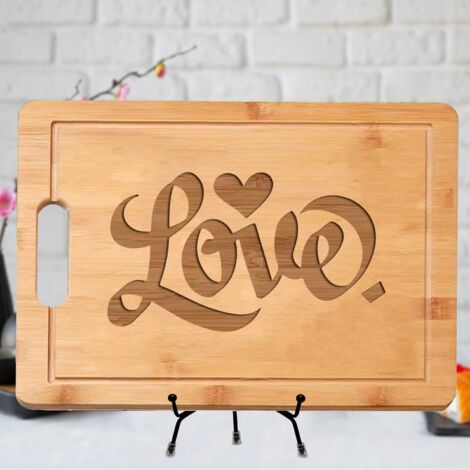 Planche à découper "LOVE" – Cadeau romantique pour votre moitié (1/5)