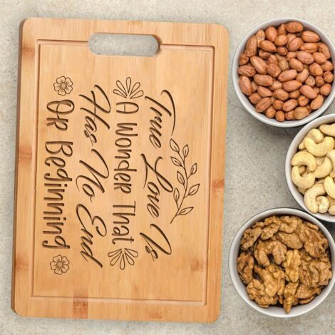 Planche bambou message amour – Idée cadeau originale pour couple (1/5)