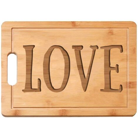 Planche à découper "LOVE" famille – Cadeau personnalisé pour maison (1/5)