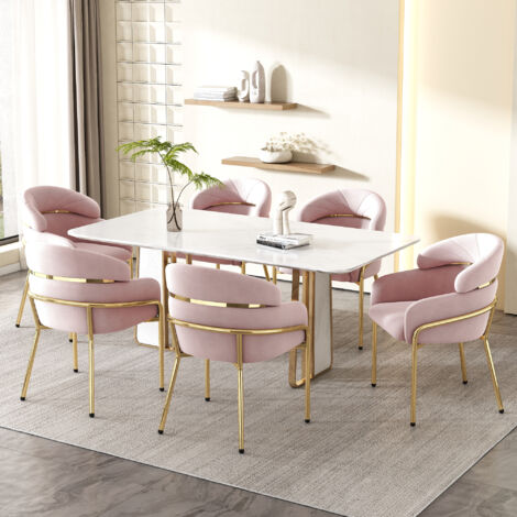 Fauteuil pour la salle à manger, en solitaire. Un vrai luxe discret. Idéal pour les salles de séjour et les chambres à coucher. Meuble de style décontracté. Conçu avec quatre pieds métalliques. Tissu (1/5)