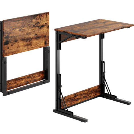 Seuil de tables d’appoint en forme de C, pouvant être pliées. Ces tables sont dotées d’un cadre métallique et de pieds réglables. Elles conviennent pour la salle à manger, la chambre à coucher ou le b (1/5)