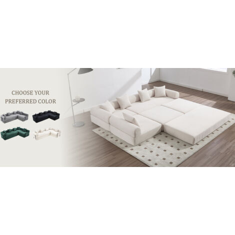 Un canapé familial confortable, doté de compartiments pour ranger des objets. En noir. (1/5)
