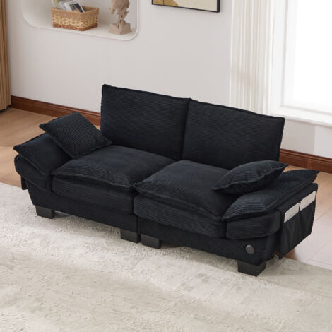Couchage modulaire pour 2 personnes, avec un assise large. Idéal pour les séjours. Gris clair. (1/5)