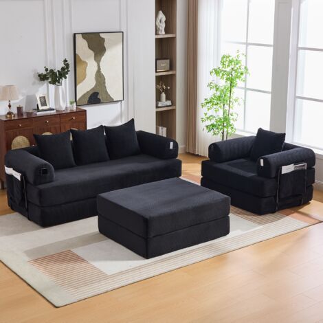 Canapé modulaire avec compression de types cordes. Vert smaragdine.Canapé modulaire avec compression de types cordes. Vert smaragdine. (1/5)