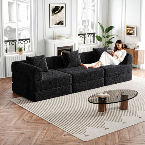 [Design breveté] Canapé-lit 2 en 1 avec un espace de rangement dans le dossier. (1/5)