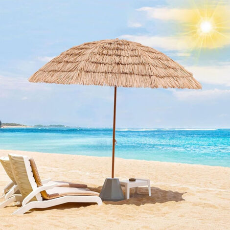 Parasol de plage de 2,4 m, parasol de jardin, parasol de terrasse, parasol d'extérieur avec protection solaire UPF50+ (1/5)