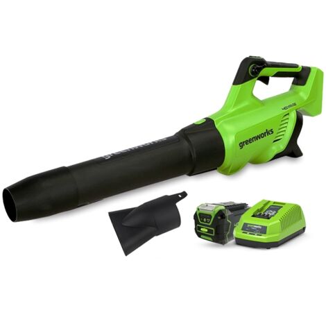 Souffleur de feuilles sans balais 40 V — Souffleur axial, souffleur de jardin multifonctionnel, régulation de vitesse variable, mode Turbo (1/5)