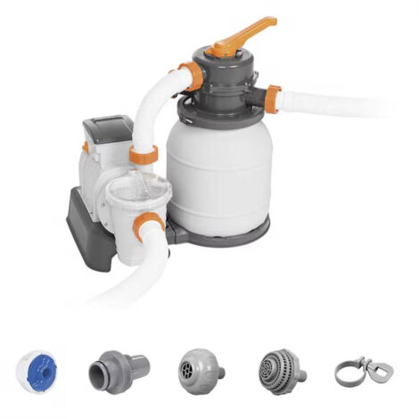 Pompe à filtre à sable : système de filtration d'eau haute efficacité, filtre de piscine, pompe de purification d'eau (1/5)