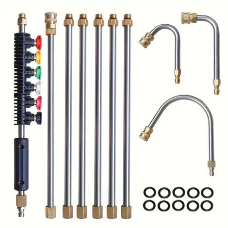 Kit de lance télescopique haute pression — Pistolet de nettoyage mural, rallonge en acier inoxydable, pistolet de pulvérisation haute pression (1/5)