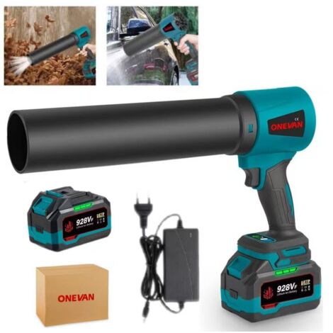 Ventilateur turbo électrique (avec 2 batteries), sèche-cheveux sans fil et sans balais, souffleur portatif, 300 000 tr/min, 4 000 W (1/5)