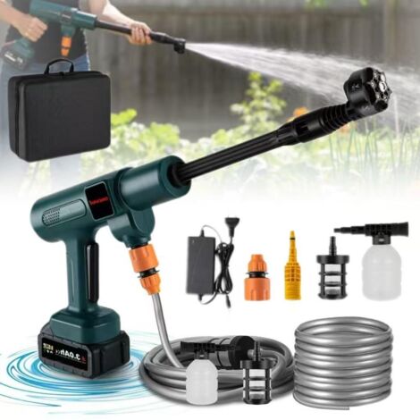 Nettoyeur haute pression sans fil, outil de jardinage 6 en 1, pistolet d'arrosage, 3500 W, 4,1 L/min, compatible avec les batteries Makita. (1/5)