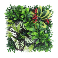 Fuleadture Panneau mural en gazon artificiel, plantes vertes, touche réaliste, décoration murale pour clôtures en bois. Décorations de mariage pour la maison