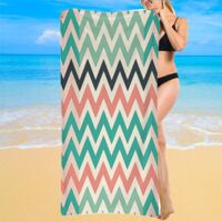 Serviette de bain microfibre rayée, séchage rapide, résistante