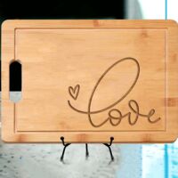 Planche à découper "LOVE" – Cadeau personnalisé pour cuisinier