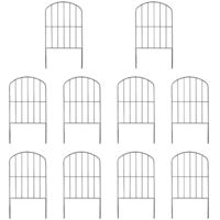 panneaux de clôture de jardin 10 pièces, clôture pour isoler les animaux, clôture d'extérieur, clôture de jardin pour escalier