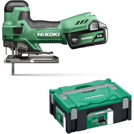 Hikoki – Scie sauteuse sans fil 18V 5Ah – Profondeur de coupe 135mm – Semelle en aluminium avec réglage à 45° – Éclairage LED intégré - CJ18DBWPZ (1/5)