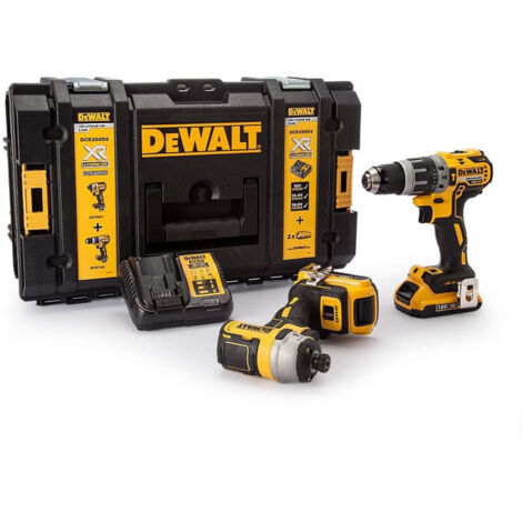 Pack perceuse à percussion DCD796 et visseuse à chocs DCF887 18V (2x2,0 Ah) - DEWALT DCK266D2