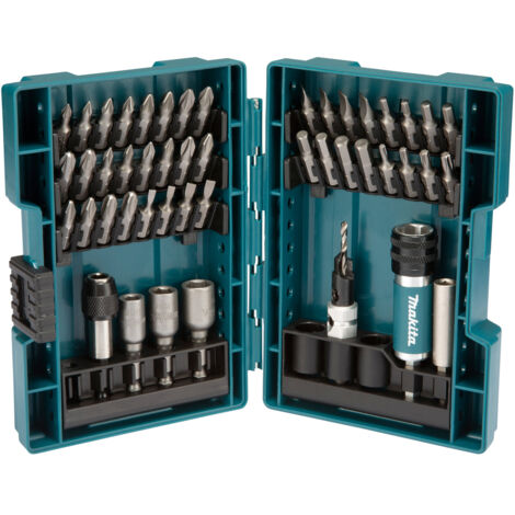 Makita – Jeu de 47 embouts et forets hexagonaux 1/4' – Longueur 25 mm – Mandrin magnétique 60 mm – Pour perçage et vissage bois dur - D-73461