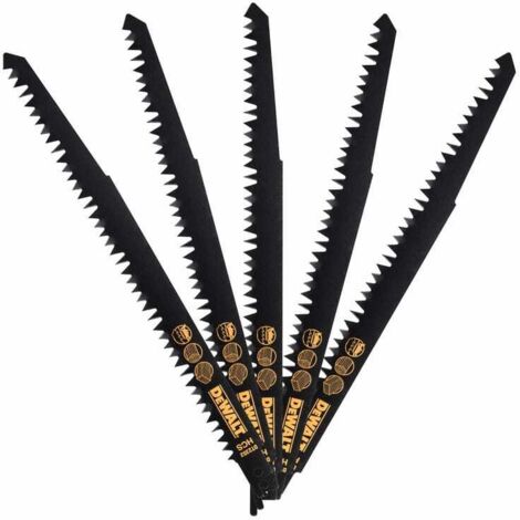 Lames de scie droites Dewalt DT2352-QZ HCS 230 mm, 5 pièces pour bois