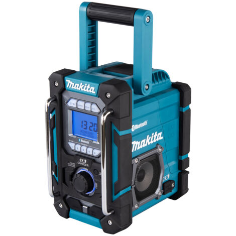 Makita – Radio de chantier Bluetooth 12V-18V IP64 – Chargeur avec 2 haut-parleurs puissants – Autonomie 24,7h – Pour chantiers extérieurs (1/5)