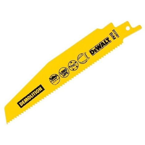 Dewalt – Set de 5 lames de scie bimétalliques 228 mm – Pour bois dur et métal – Coupe rapide et efficace – Arbre universel 13 mm (1/7)
