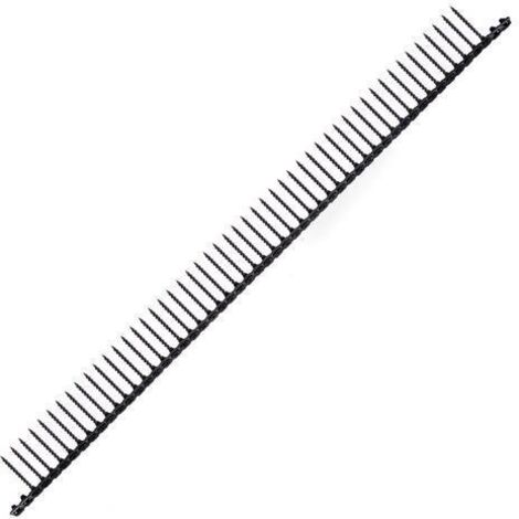 Vis à placoplâtre DeWalt DWF4100550, filetage grossier de 3,5 x 55 mm, emballées dans une bande plastique, tête trompette à revêtement noir, paquet de 1 000 pièces.